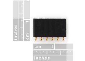 6 Pin Right Angle Female Header Dimensions